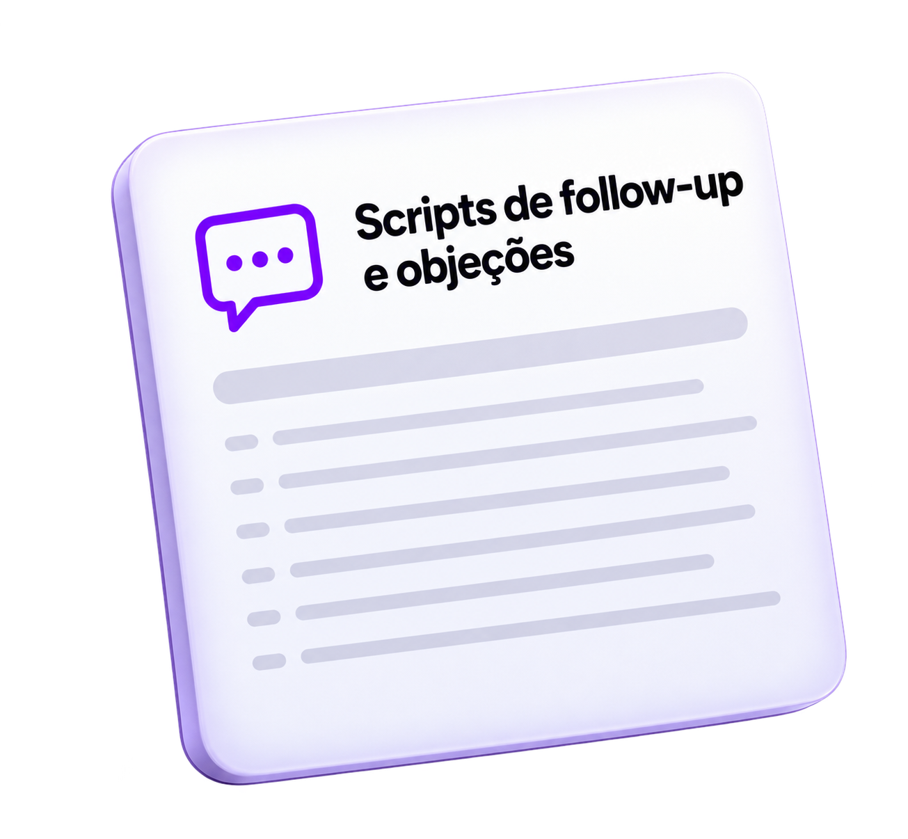 Scripts de follow-up e objeções
