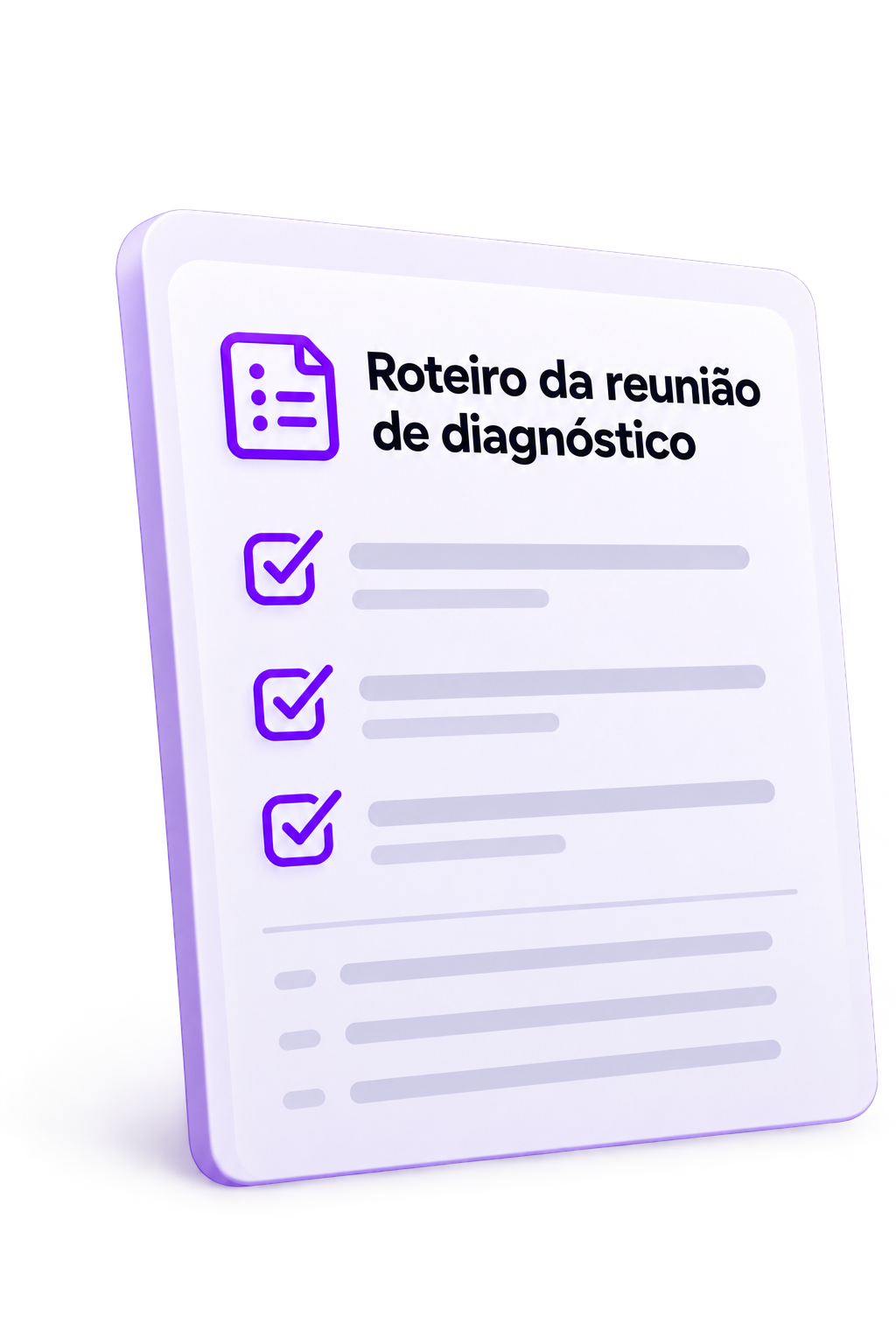Roteiro da reunião de diagnóstico